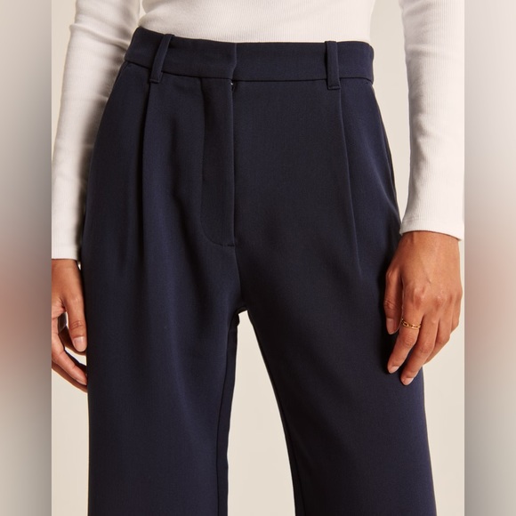 Abercrombie & Fitch Tailored Relaxed Straight Pant Trousers Size 28 / 6 Short - Picture 3 of 10